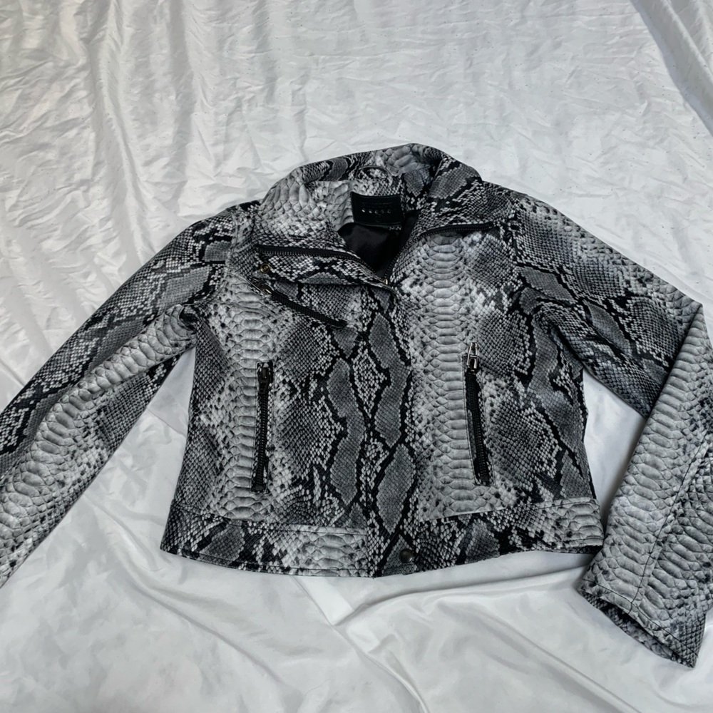 BLANKNYC Snake Skin Leather Jacket